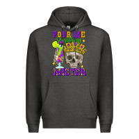 Charcoal Heather Skull pour me something mister Premium Hoodie - FaDigitalArtStudio