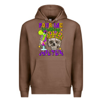 Chestnut Skull pour me something mister Premium Hoodie - FaDigitalArtStudio