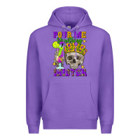 Purple Skull pour me something mister Premium Hoodie - FaDigitalArtStudio