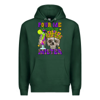 Sports Green Skull pour me something mister Premium Hoodie - FaDigitalArtStudio