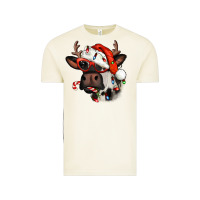 Vintage Arctic Christmas cow with antlers Vintage Tee - Jasminsmagicworld