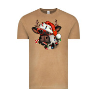 Vintage Camel Christmas cow with antlers Vintage Tee - Jasminsmagicworld