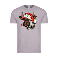 Vintage Zinc Christmas cow with antlers Vintage Tee - Jasminsmagicworld