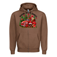 Chestnut Valentine's Day hanging with my gnomies Zipper Hoodie - FaDigitalArtStudio