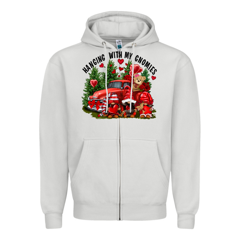 Valentine's Day Hanging With My Gnomies Zipper Hoodie by FaDigitalArtStudio | Teevron