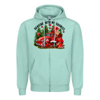 Seafoam Valentine's Day hanging with my gnomies Zipper Hoodie - FaDigitalArtStudio