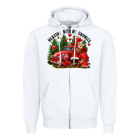 White Valentine's Day hanging with my gnomies Zipper Hoodie - FaDigitalArtStudio