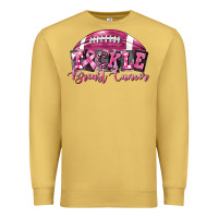 Antique Gold Tickle Breast Cancer Football Premium Sweatshirt - FaDigitalArtStudio