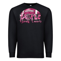 Black Tickle Breast Cancer Football Premium Sweatshirt - FaDigitalArtStudio