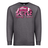 Charcoal Heather Tickle Breast Cancer Football Premium Sweatshirt - FaDigitalArtStudio