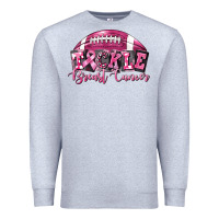 Heather Grey Tickle Breast Cancer Football Premium Sweatshirt - FaDigitalArtStudio