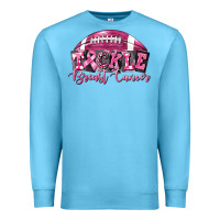 Ocean Blue Tickle Breast Cancer Football Premium Sweatshirt - FaDigitalArtStudio