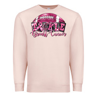 Pale Pink Tickle Breast Cancer Football Premium Sweatshirt - FaDigitalArtStudio