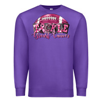 Purple Tickle Breast Cancer Football Premium Sweatshirt - FaDigitalArtStudio