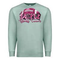 Seafoam Tickle Breast Cancer Football Premium Sweatshirt - FaDigitalArtStudio