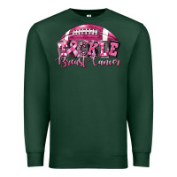 Sports Green Tickle Breast Cancer Football Premium Sweatshirt - FaDigitalArtStudio