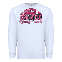White Tickle Breast Cancer Football Premium Sweatshirt - FaDigitalArtStudio