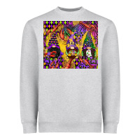 Heather Grey mardi gras gnome Heavyweight Sweatshirt - CowGirlArtShop