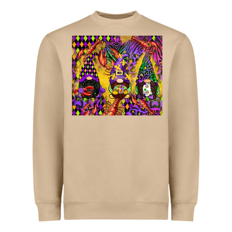 Mardi Gras Gnome Heavyweight Sweatshirt by CowGirlArtShop | Teevron