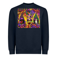 Navy mardi gras gnome Heavyweight Sweatshirt - CowGirlArtShop