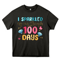 Asphalt i sparkled my way through 100 days Heavy Core Tee - MaliasSmallBusiness