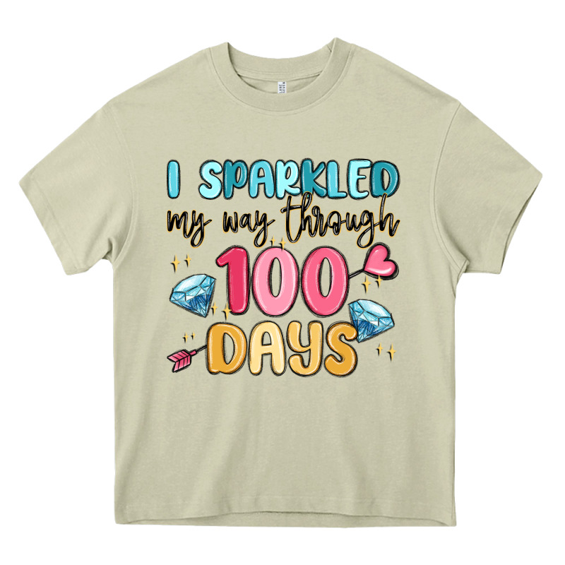 I Sparkled My Way Through 100 Days Heavy Core Tee by MaliasSmallBusiness | Teevron