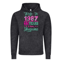 Vintage Black made in 1987, 35 years of being awesome Vintage Hoodie - Jasminsmagicworld