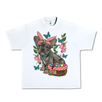 White easter french bulldog Urban Heavy Tee - RanaPortraitStore