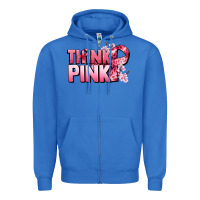 True Royal Think pink Cancer Awareness Zipper Hoodie - FaDigitalArtStudio