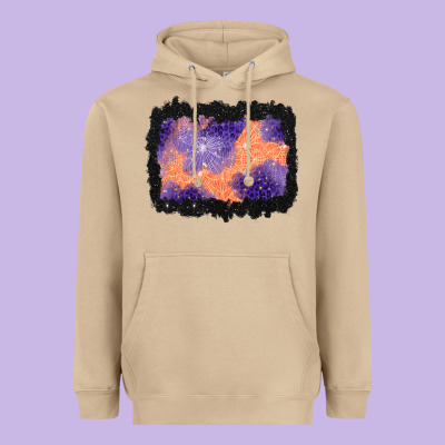 Halloween Spider Web Background Heavyweight Hoodie Designed By Bundleandbundleshop