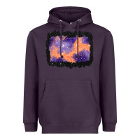 Plum halloween spider web background Heavyweight Hoodie - BundleAndBundleShop