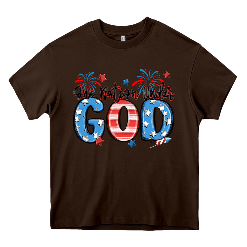 One Nation Under God Heavy Core Tee by MaliasSmallBusiness | Teevron