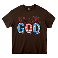 Chocolate Brown one nation under god Heavy Core Tee - MaliasSmallBusiness