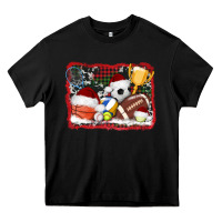 Black christmas sports background Heavy Core Tee - AdoDesignShop
