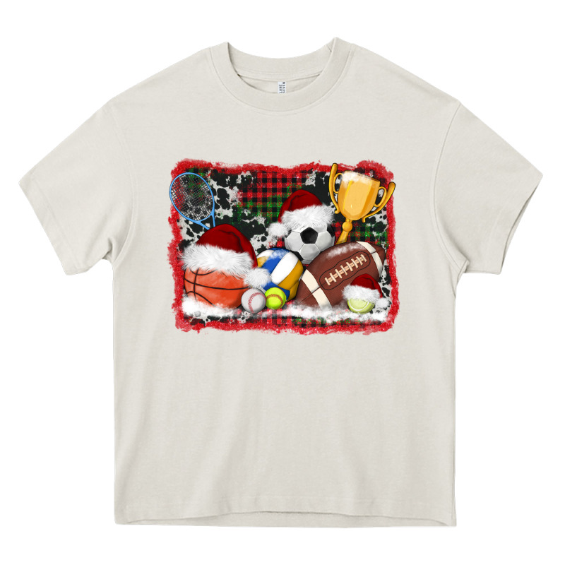 Christmas Sports Background Heavy Core Tee by AdoDesignShop | Teevron