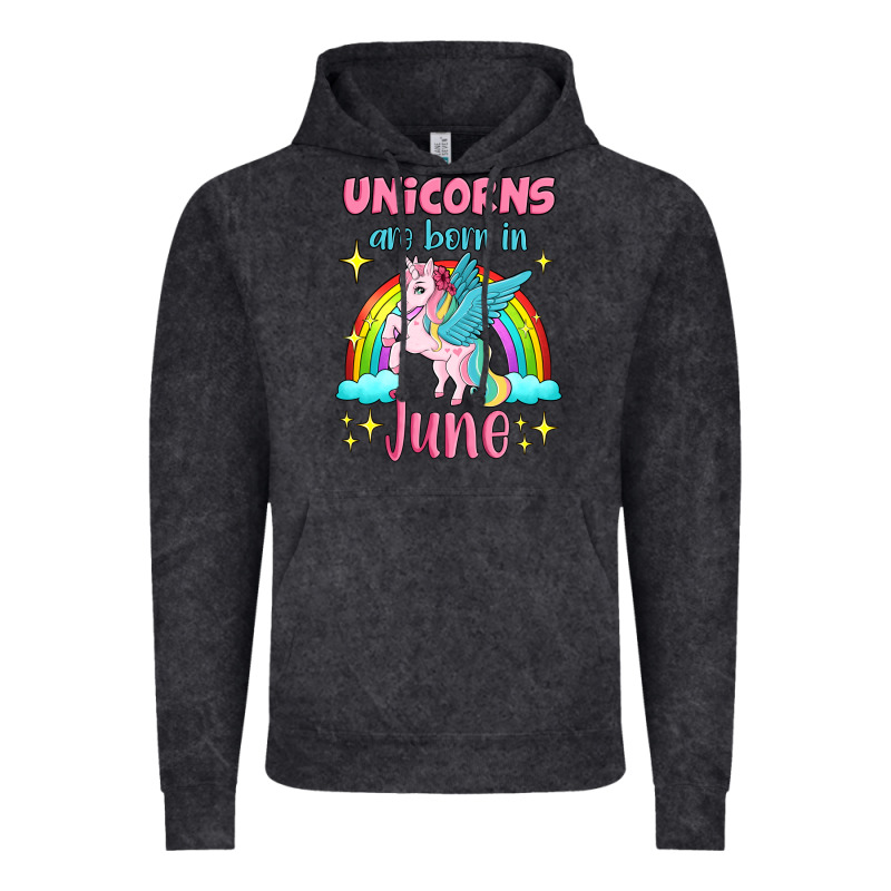 Unicorns Are Born In June Vintage Hoodie by Jasminsmagicworld | Teevron