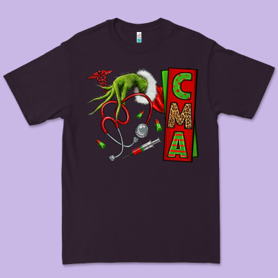 Grinch Hand Cma Nurse Premium Tee Designed By Nancycooperartshop