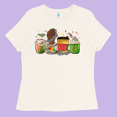 Juneteenth Coffee Cups Ladies Tee Designed By Maliassmallbusiness