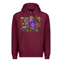 Burgundy Dragon my first Mardi Gras Premium Hoodie - FaDigitalArtStudio