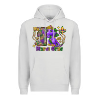 Dove Grey Dragon my first Mardi Gras Premium Hoodie - FaDigitalArtStudio