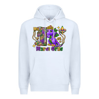 White Dragon my first Mardi Gras Premium Hoodie - FaDigitalArtStudio