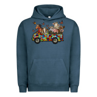 Pigment Midnight Navy farm animals autism Urban Hoodie - RacoonDesign