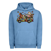 Pigment Pebble Blue farm animals autism Urban Hoodie - RacoonDesign