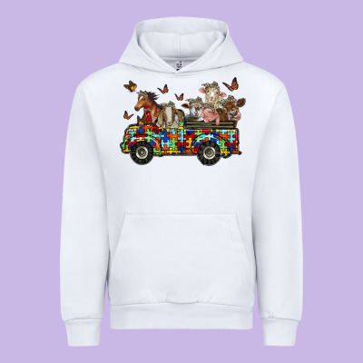 Farm Animals Autism Urban Hoodie Designed By Racoondesign