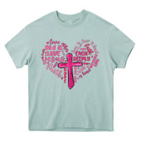 Arona jesus is love heart cross valentines day Heavy Core Tee - MaliasSmallBusiness