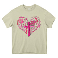 Mossy jesus is love heart cross valentines day Heavy Core Tee - MaliasSmallBusiness