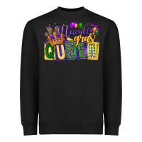 Black mardi gras queen Heavyweight Sweatshirt - CowGirlArtShop
