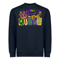 Navy mardi gras queen Heavyweight Sweatshirt - CowGirlArtShop
