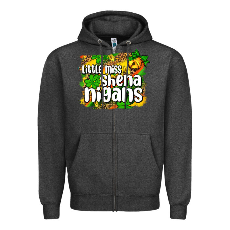 St. Patrick's Little Miss Shenanigans Zipper Hoodie by OliviaCreatesArt | Teevron
