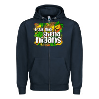 Navy St. Patrick's Little miss shenanigans Zipper Hoodie - OliviaCreatesArt